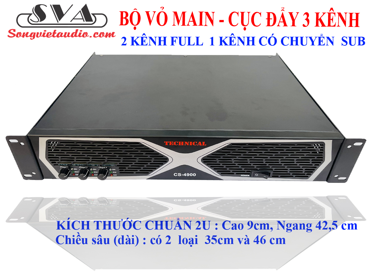 VỎ MAIN - VỎ CỤC ĐẨY 3 KÊNH CS4900