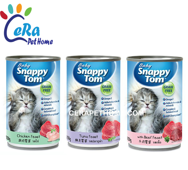 Pate Mèo Lon - Baby Snappy Tom Mèo Con 150gr