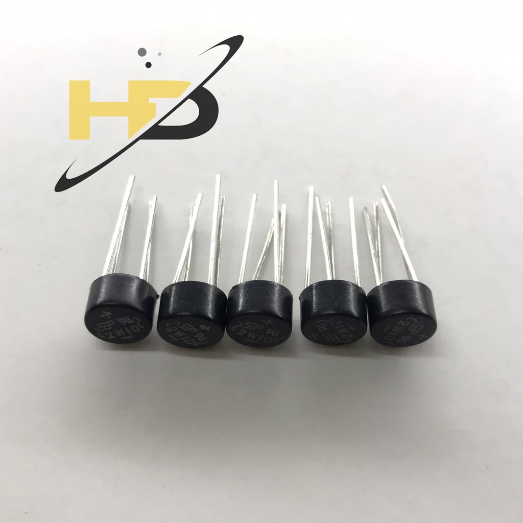 2W10 Diode Cầu 2A 1000V DIP-4, Diode Chỉnh Lưu (Combo 5)