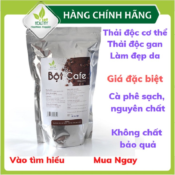 Bột cà phê hữu cơ thụt tháo đại tràng nguyên chất Viet Healthy