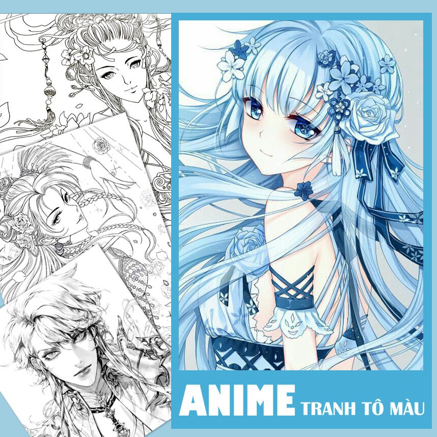 Tranh tô màu Anime Girls TTM-0009 | Lazada.vn