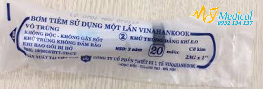 [HCM]Bơm tiêm sử dụng 1 lần 20ml/cc 23G Vinahankook