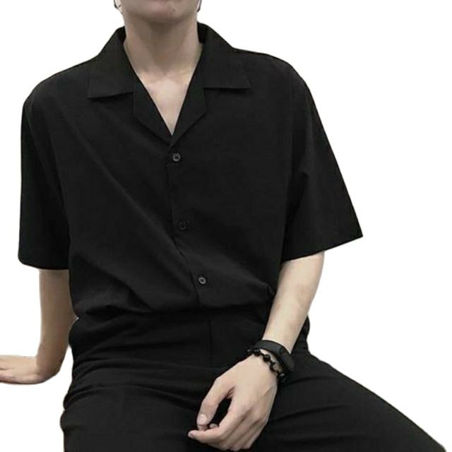 Áo Sơ Mi Cổ Vest Chất Lụa Mềm Mịn Cho NAm Nữ
