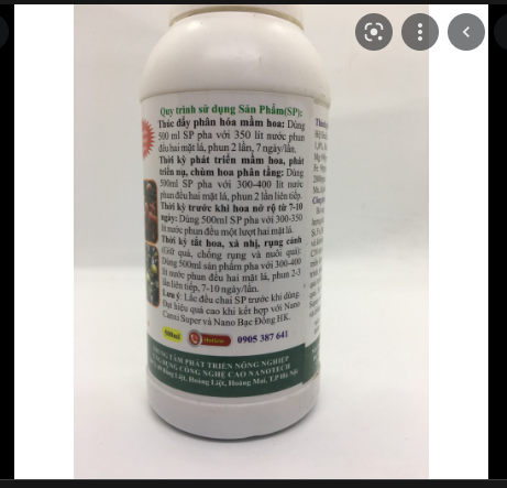 Chế Phẩm Shellac Suger Kích Thích Ra Hoa, Đậu Quả 500ml