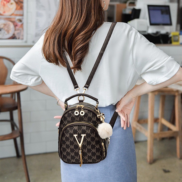 HOÀN TIỀN 15% - BALO MINI KIÊM TÚI ĐEO CHÉO PHỐI TUA RUA THỜI TRANG XINH XẮN CHO NỮ 669