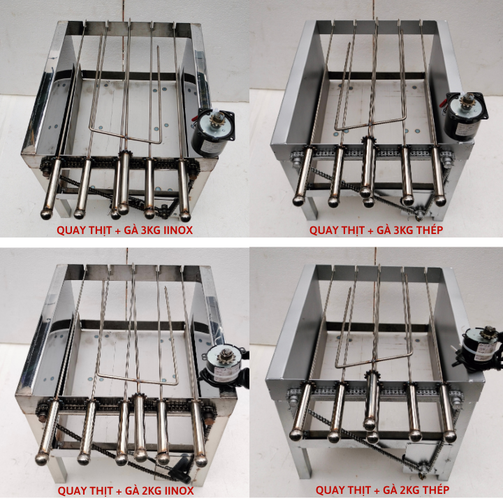Máy nướng thịt, chả mini tự động chuẩn (xiên  inox đi kèm máy)