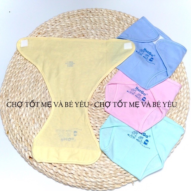 COMBO 5 TÃ DÁN CHO BÉ VẢI COTTON CAO CẤP HOTGA (tã dán sơ sinh, tã vải cho bé loại tốt cotton 100%)
