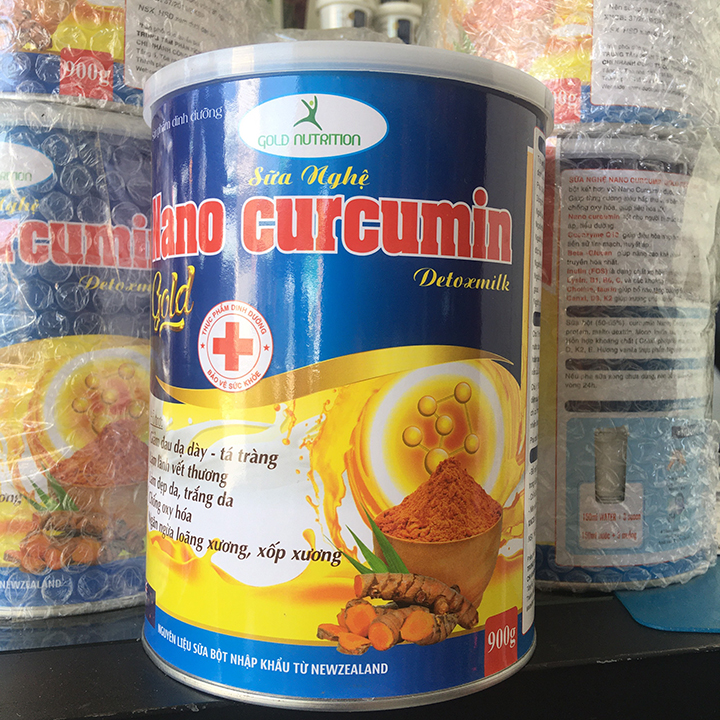 [Lon 900g]Sữa nghệ Nano Curcumin Gold Detoxmilk-Chính Hãng Dược Hải Dương