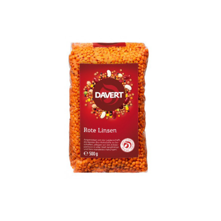 Đậu lăng đỏ hữu cơ Davert 500gr