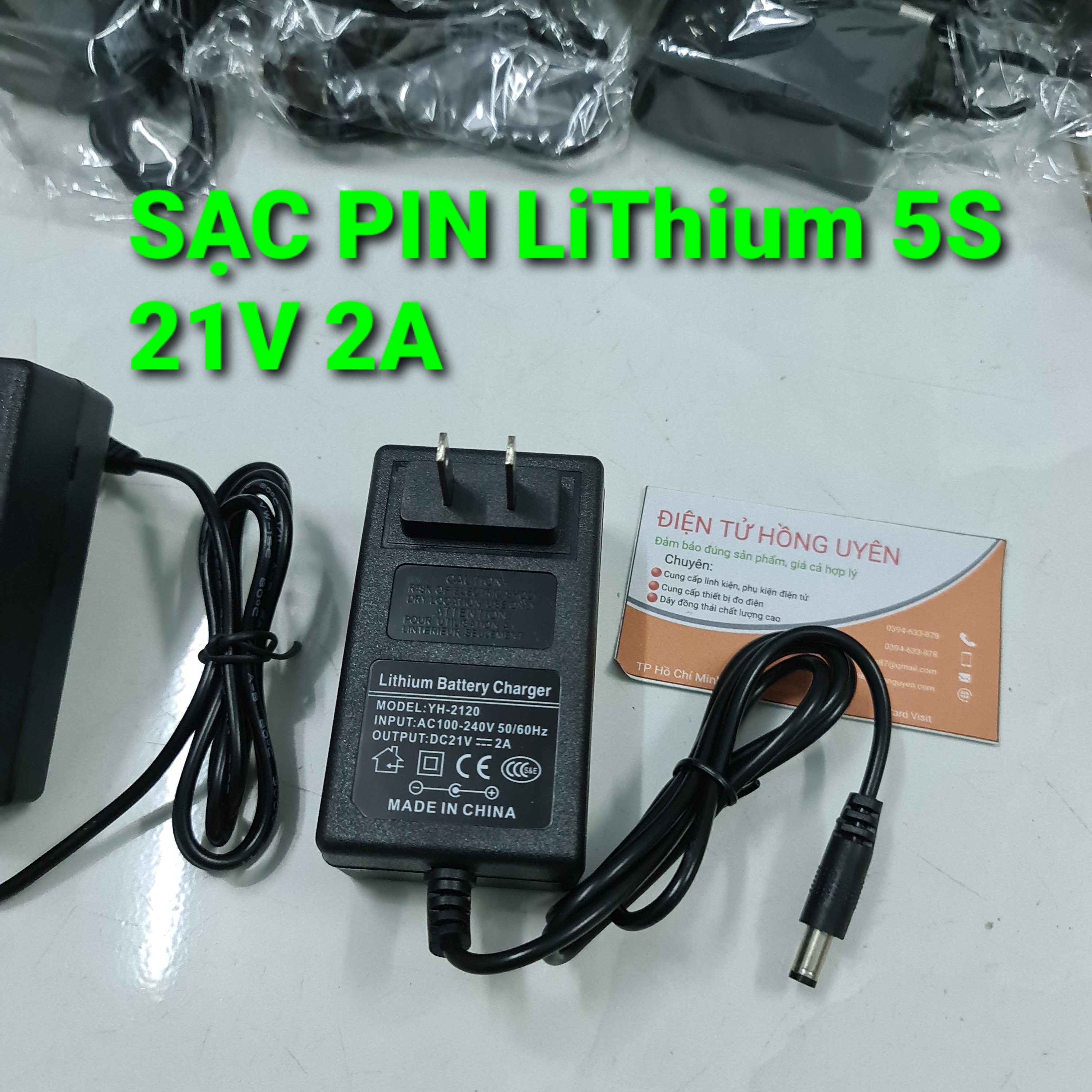 Sạc 5s 21v 2A. (Sạc nhanh, dòng ổn định). Chuyên sạc pin máy khoan, máy cắt, máy mài và các khối pin Lithium 5s 21v - Điện Tử HỒNG UYÊN
