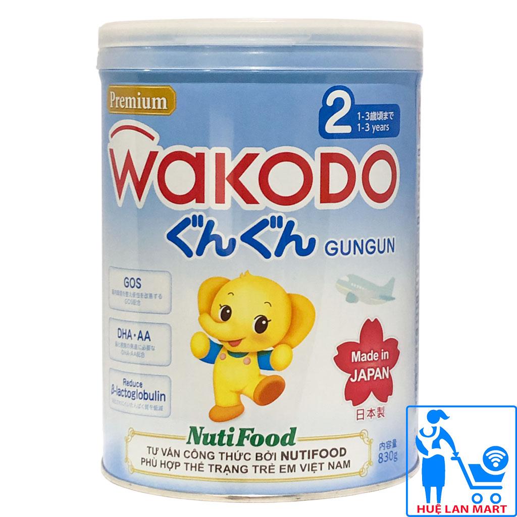 Sữa Bột Wakodo GunGun 2 - Hộp 830g (Dành cho trẻ từ 1~3 tuổi)
