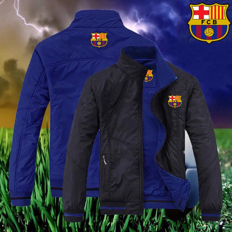 ÁO KHOÁC THỂ THAO 2 MẶT BARCELONA