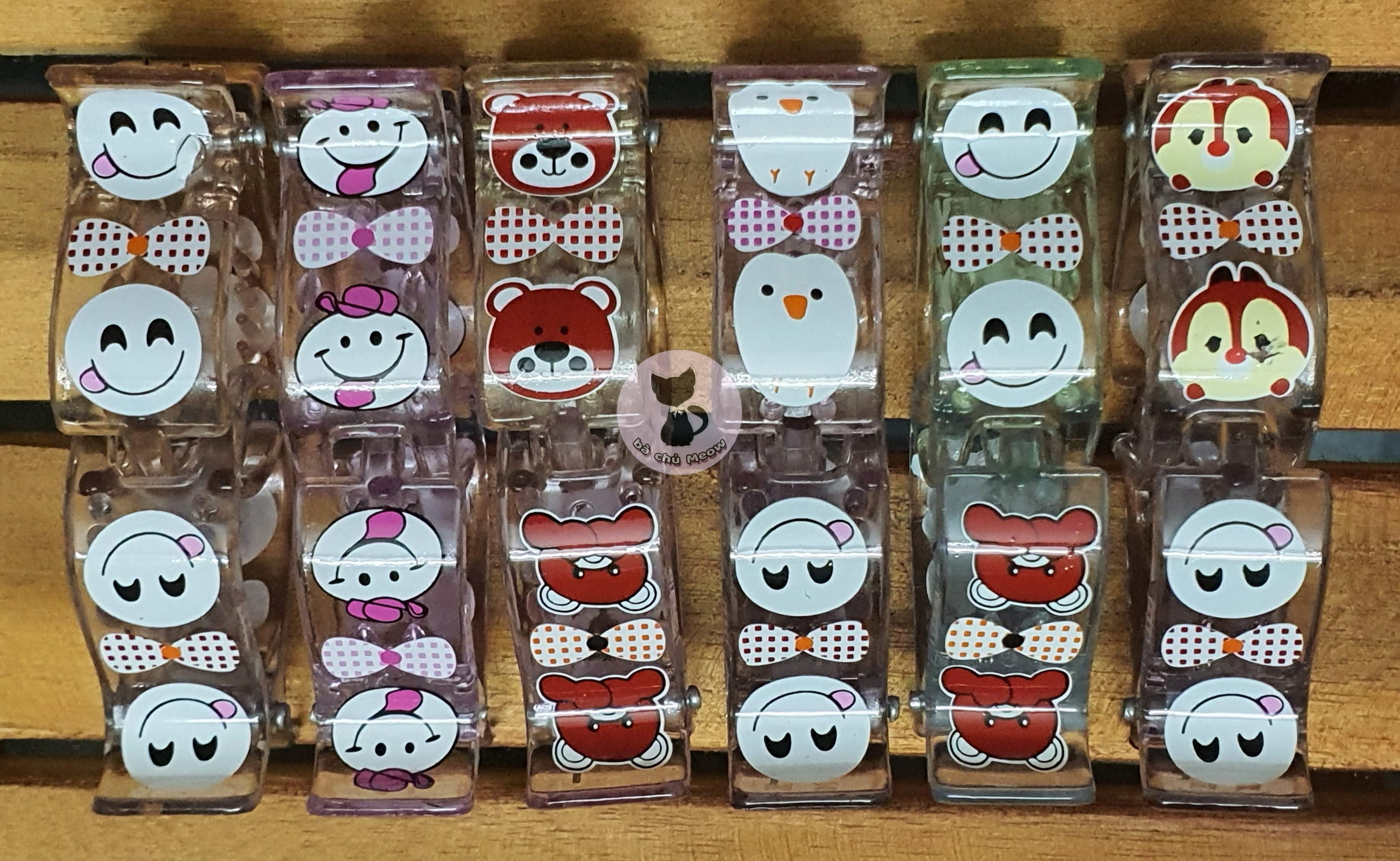 Kẹp Tóc Càng Cua 3 Răng In Hình Siêu Cute