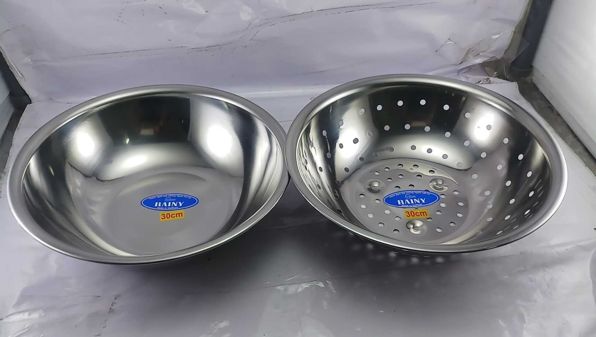 [HCM]BỘ THAU RỔ INOX 30 RAINY