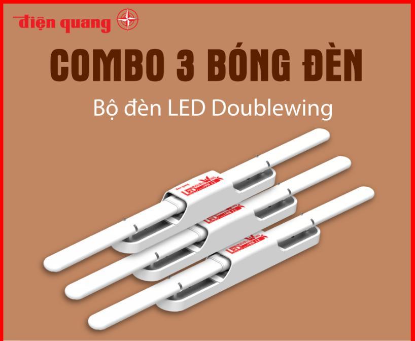 Combo 3 Bộ đèn LED Doublewing Điện Quang ĐQ LEDDW01 36765 (36W daylight)