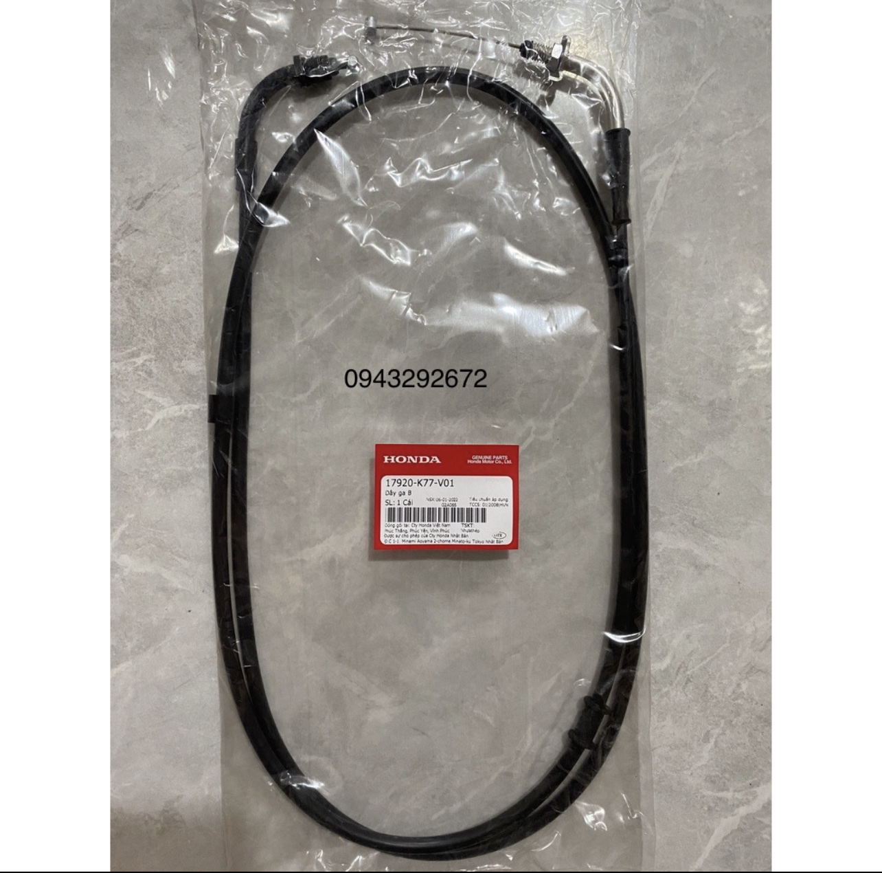 Dây Ga B Sh 125, 150 ( 2017 > 2019 ) Honda ( 17920K77V01 )