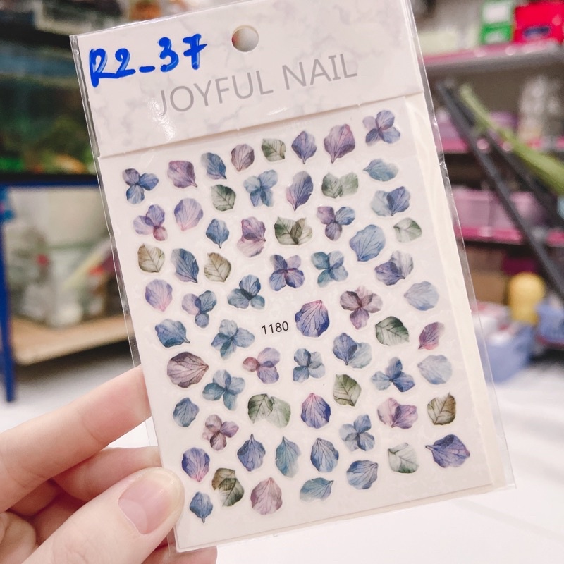 Sticker dán móng trang trí nail họa tiết hoa lá các kiểu