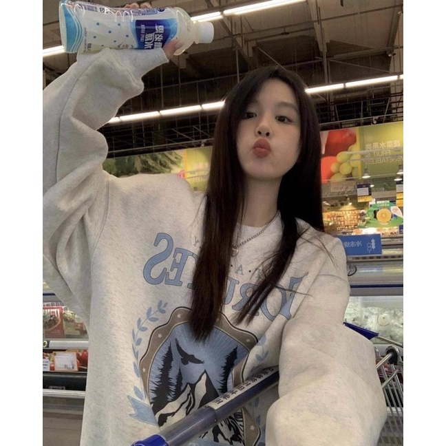 Set bộ 🌸 Set quần áo nữ dài tay in hình mùa đông style Hàn Quốc Ulzzang dành cho nữ PHULA unisex oversize