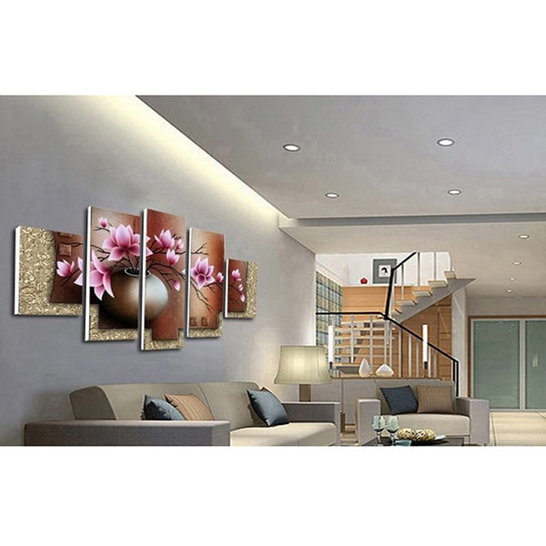 Tranh nghệ thuật hoa đào BinbinTNT03 (75x143cm)