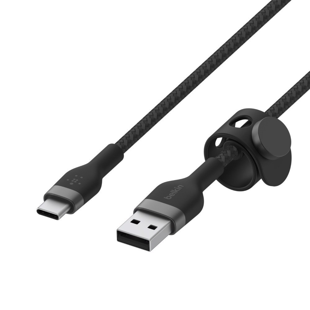 Cáp sạc USB Type C BOOST↑CHARGE™ PRO Flex Belkin vỏ silicon bọc dù 60W 1m CAB010 (tương thích iPhone 15)