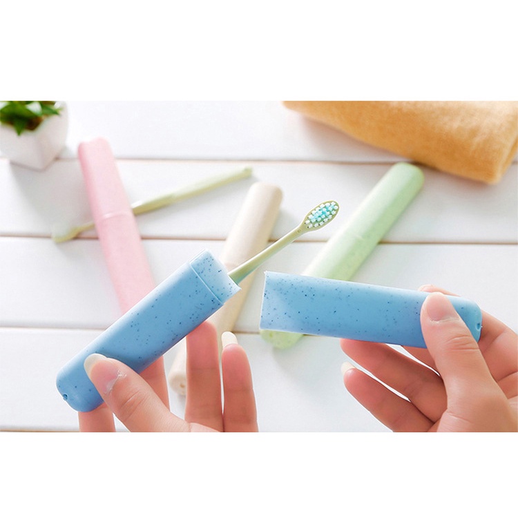 Hộp đựng bàn chải đánh răng du lịch nhỏ gọn bằng rơm lúa mì
