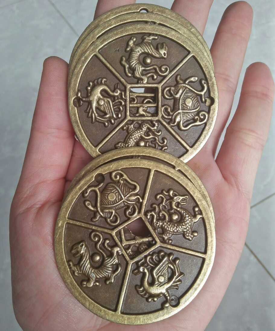 Combo 2 Đồng Xu Tứ Linh Phong Thủy