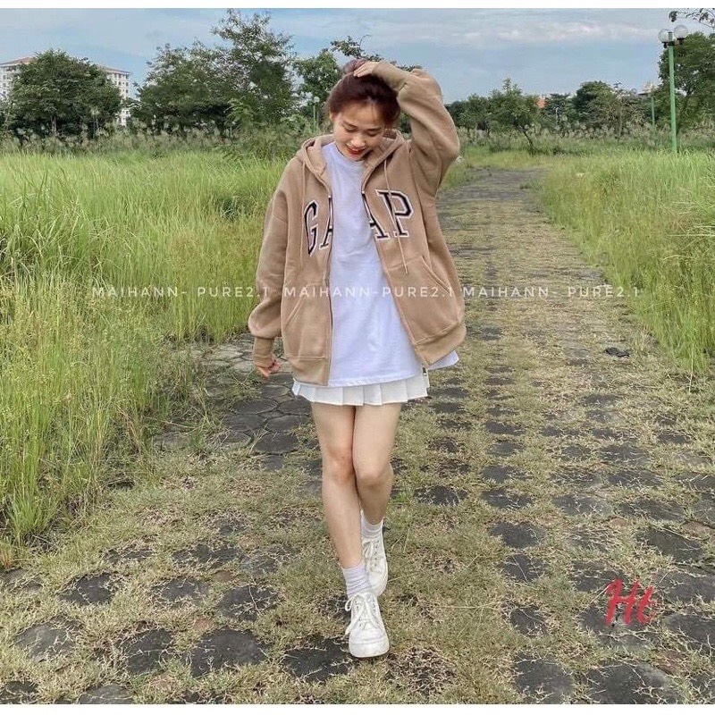 Áo khoá nỉ cotton GAP HT12