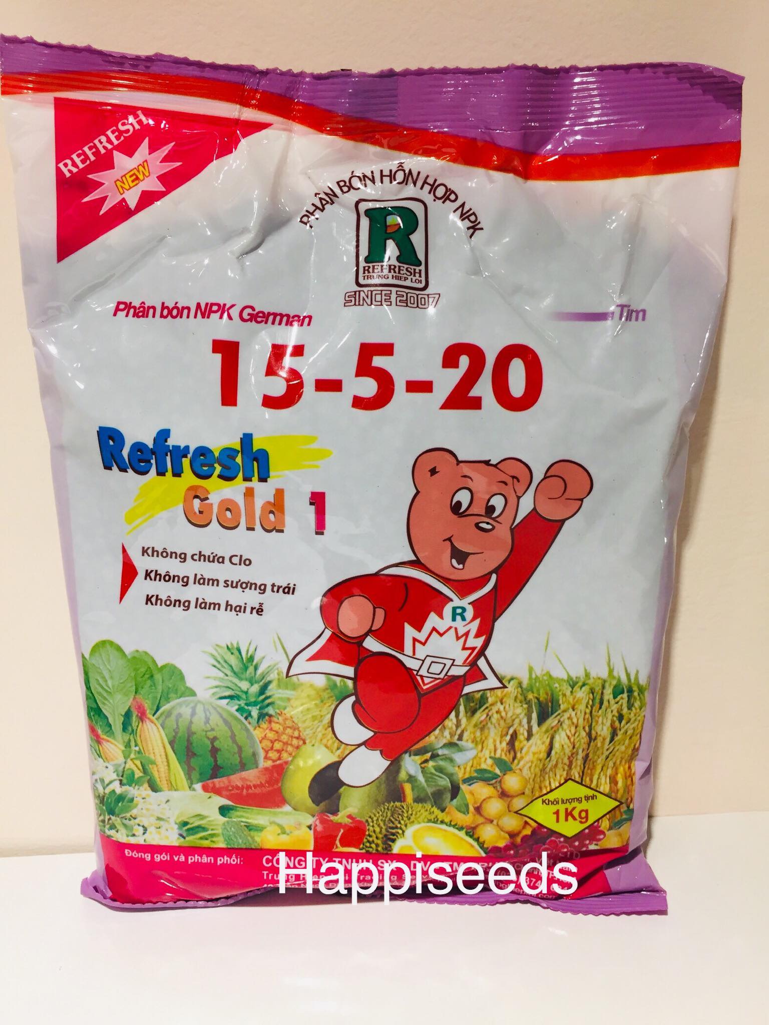 PHÂN BÓN NPK TÍM CHUYÊN RA HOA GÓI 1KG