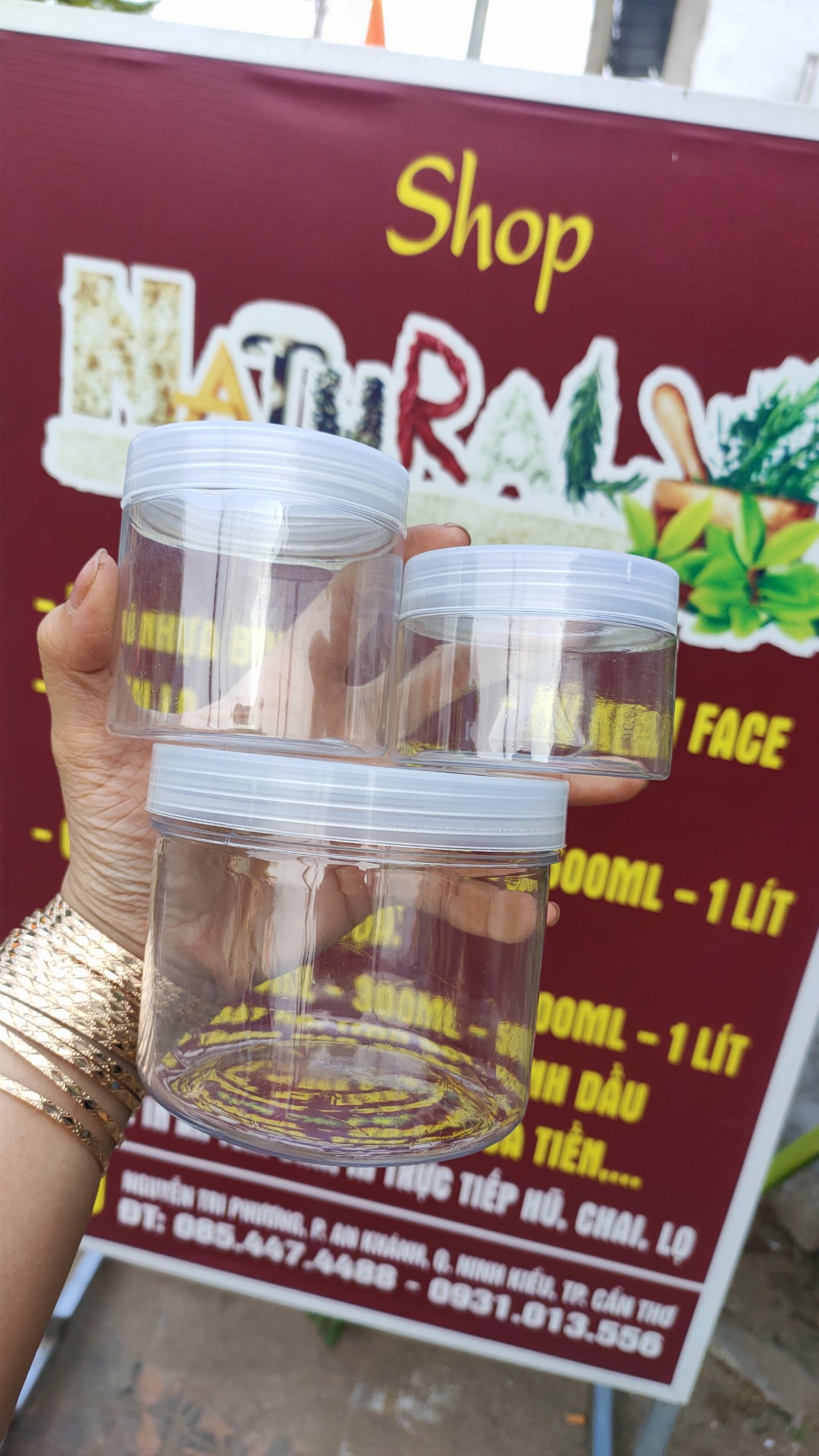 Hủ pét 5gr-30gr-100gr-200gr [nắp vàng]
