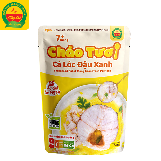 Cháo Tươi Cây Thị - Cá Lóc (Mở gói ăn ngay) 240g