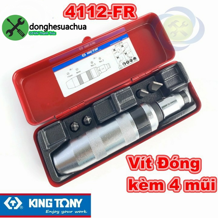 Vít đóng Kingtony 4112FR 4 mũi vít đi kèm