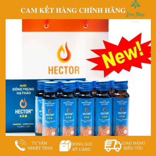 (CHÍNH HÃNG) 01 Hộp Đông Trùng Hạ Thảo Hector Sâm (10 chai/ hộp)