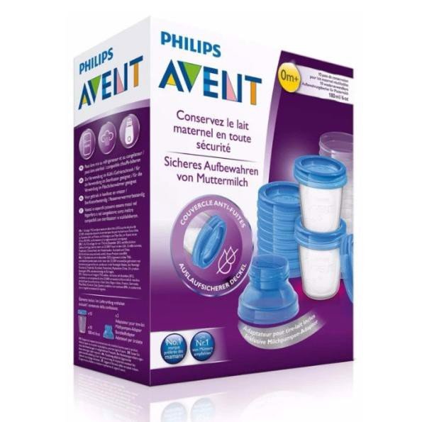 Hộp 5 Cốc trữ sữa Avent [Cam kết chính hãng]