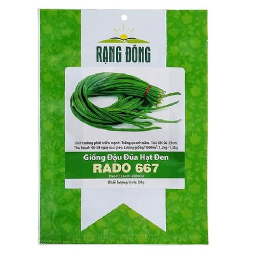 Hạt giống đậu đũa hạt đen gói 20gr - rado 667