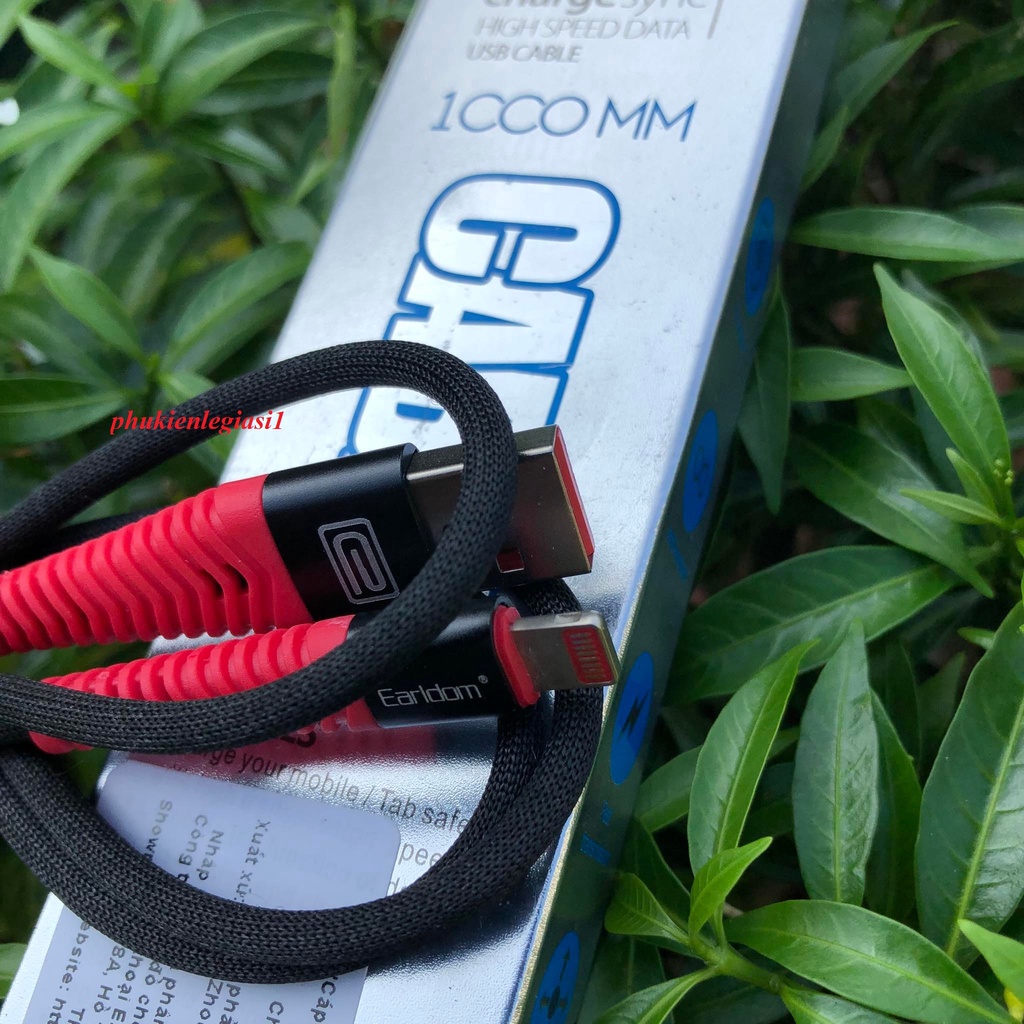 XÃ HÀNG THANH LÝ Cáp sạc IPHONE; Micro usb dây dù chống gãy Earldom EC060
