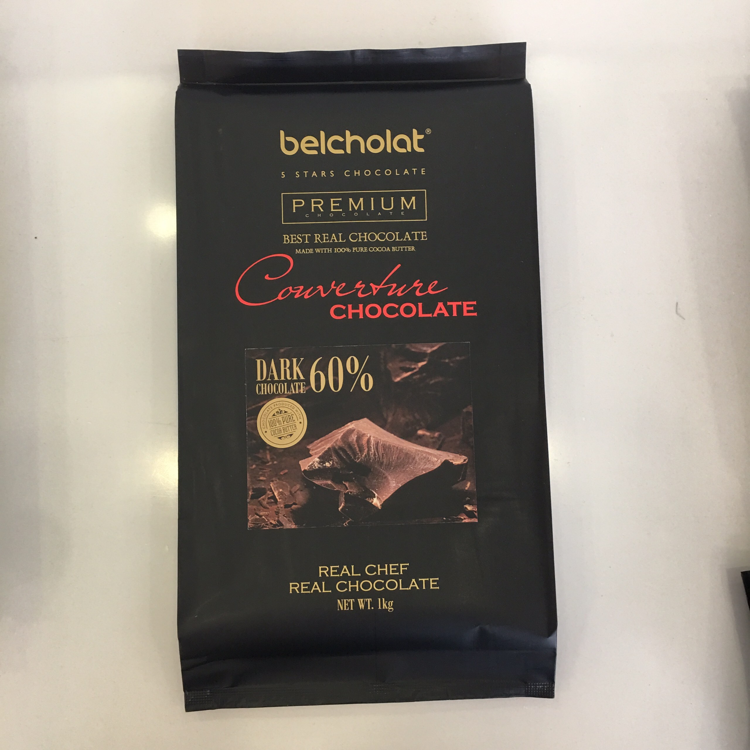 Socola Đen Dark Chocolate Belcholat 60% / Block 1kg