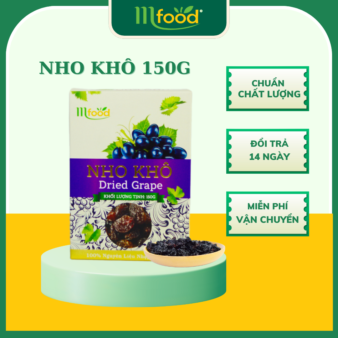 [HCM]Nho Khô Đen Mfood Hộp 150gr ( Hộp Tím)