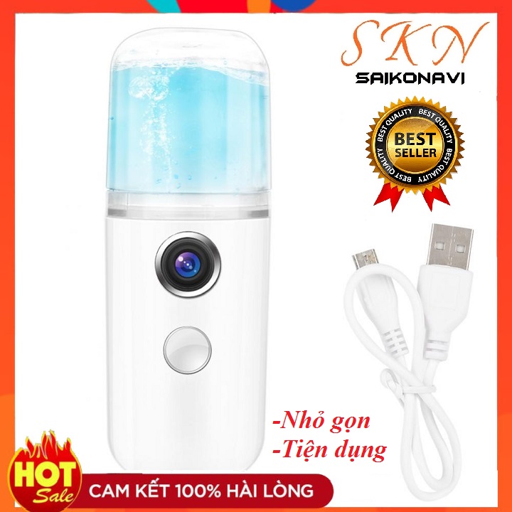 Máy phun sương mini Nano cầm tay siêu tiện lợi,Máy Phun Sương Xông Hơi Mặt NaNo Mini Cầm Tay Hỗ Trợ Dưỡng Da Cấp Nước Tối Đa