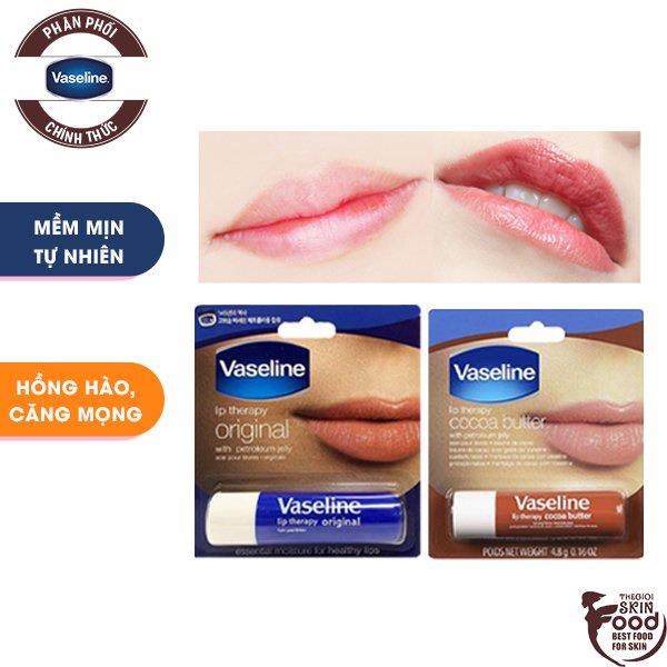 Son thỏi dưỡng môi mềm mại chống nứt nẻ không màu có màu Vaseline Lip Therapy 4.8g