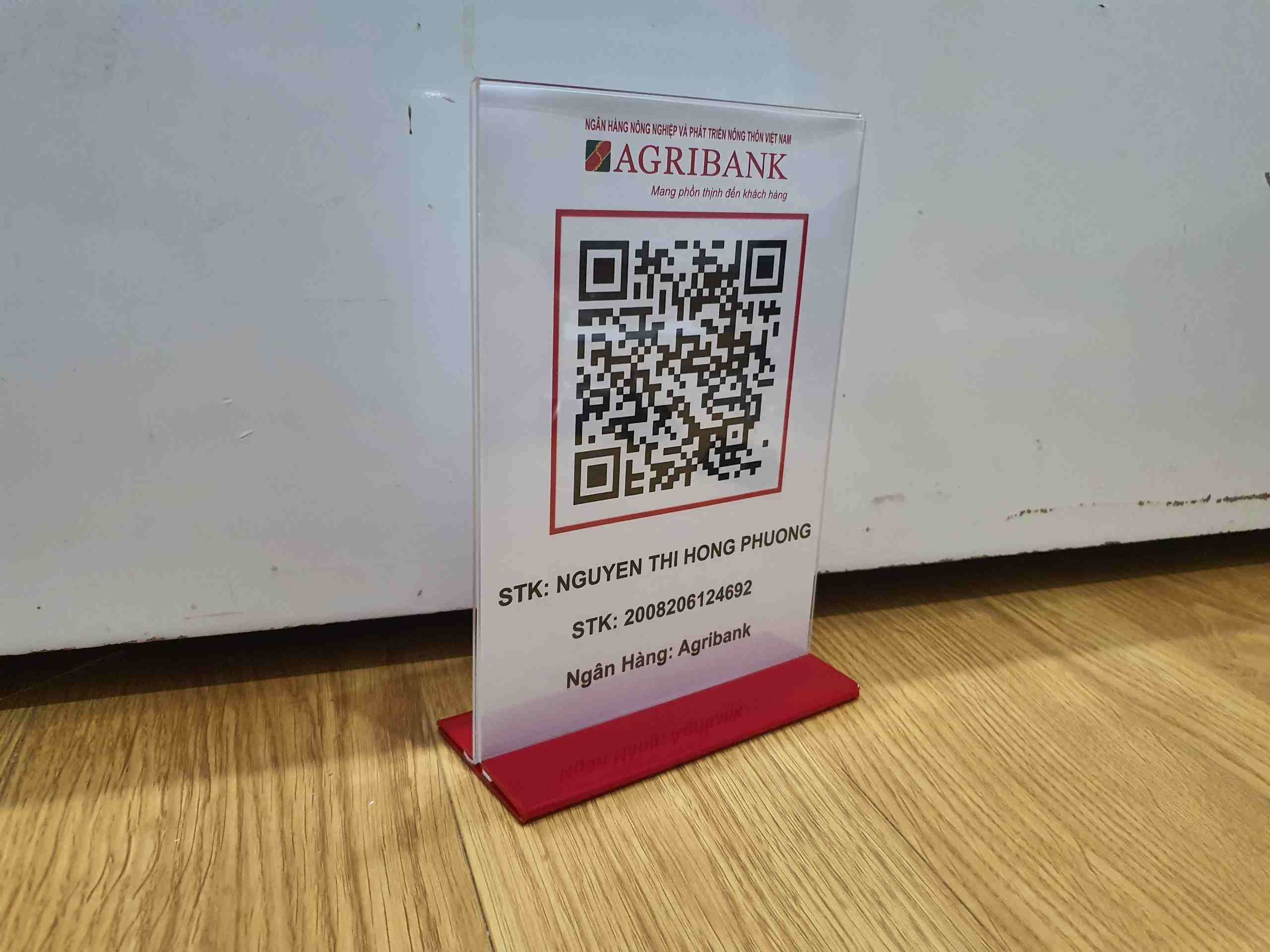Menu Mã QR CODE để bàn mica