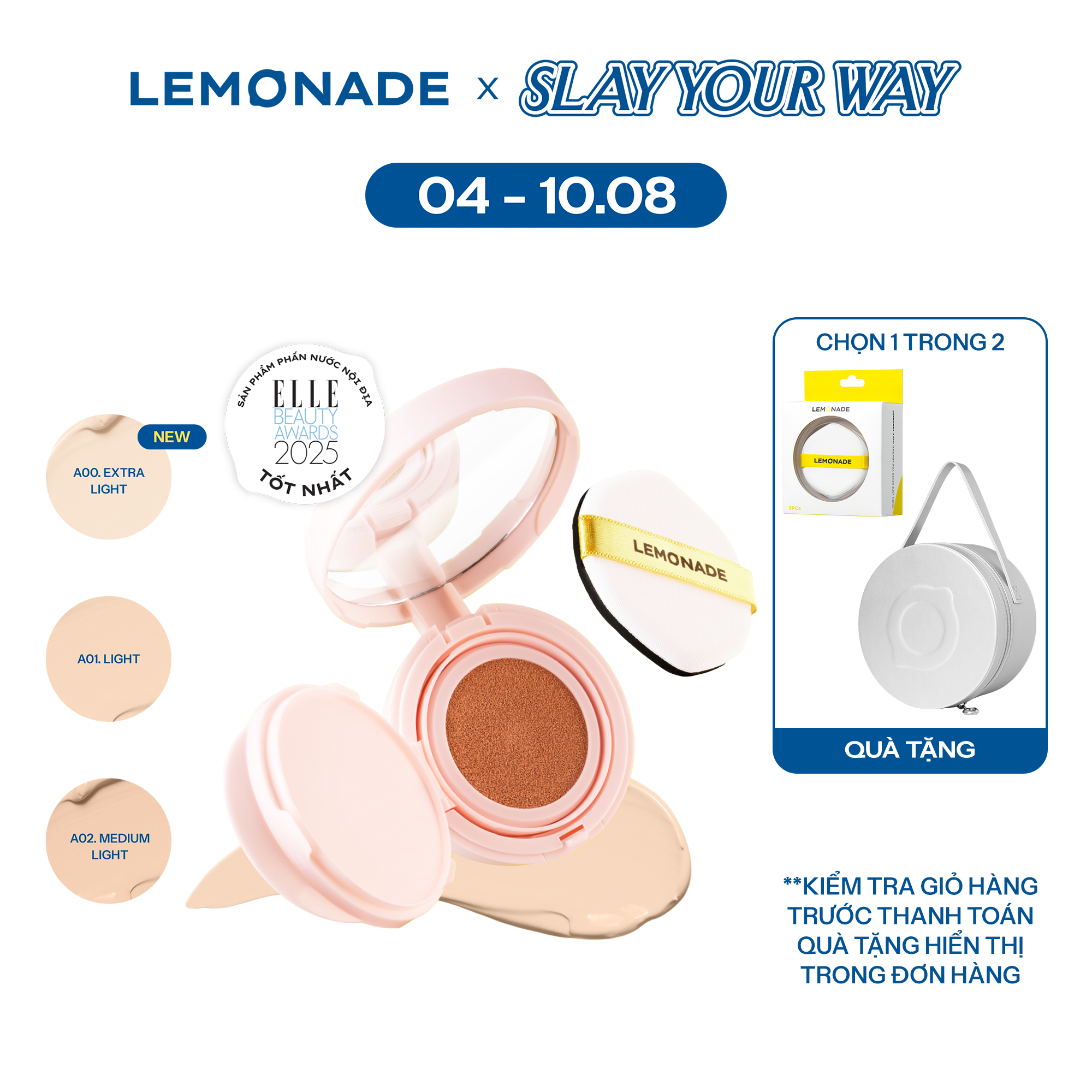 [Flashsale + Voucher] Phấn nước siêu kiềm dầu Lemonade Supermatte Cushion 15g