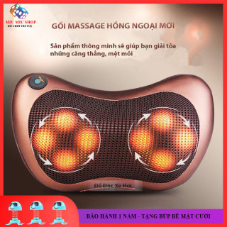 Gối Massage Hồng Ngoại 8 Bi Cao Cấp, Máy Massage Cổ, Vai Gáy Toàn Thân thumbnail