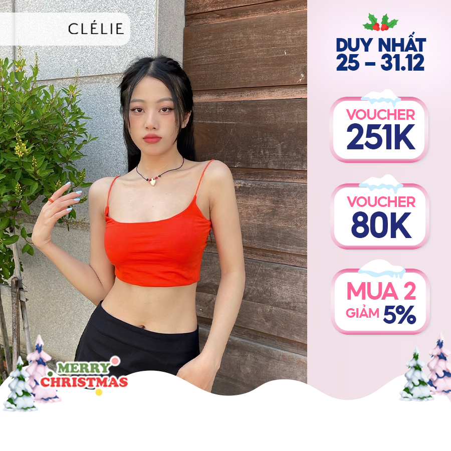 Áo croptop nữ 2 dây | LUNA TOP - CLÉLIE