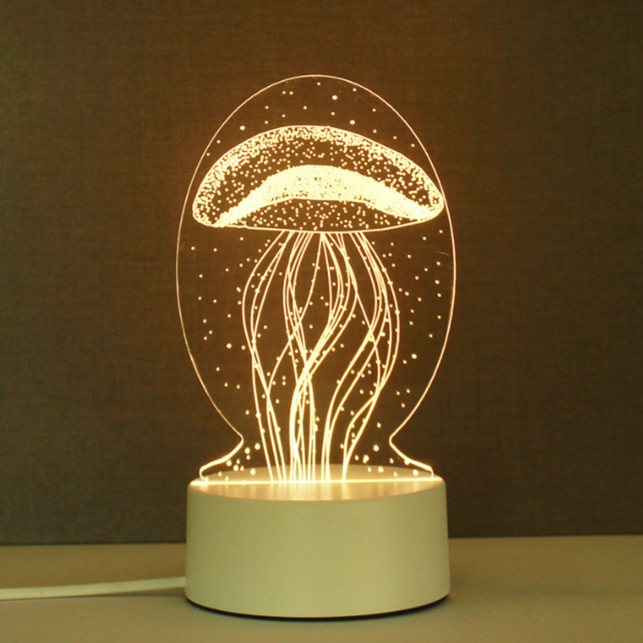 Đèn ngủ led 3d, đèn trang trí phòng ngủ ba chế độ