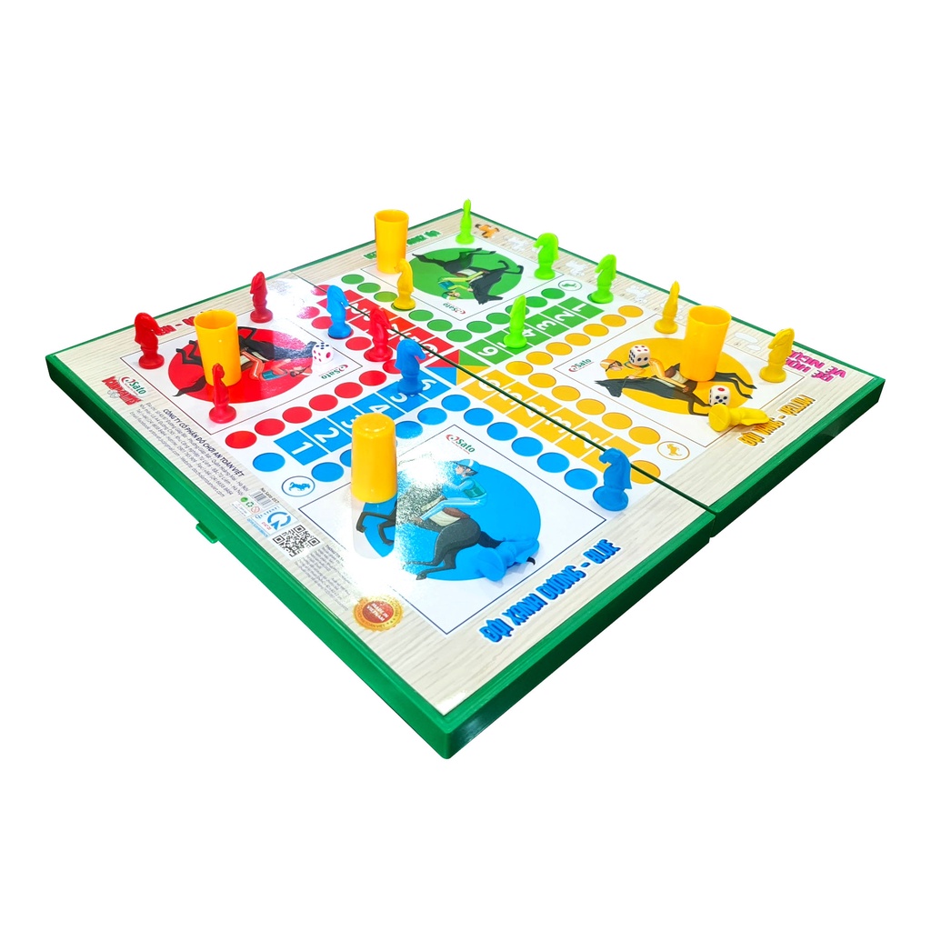 Cờ cá ngựa bằng nhựa 42 x 42 cm - cờ đua ngựa - trò chơi thú vị mỗi ngày