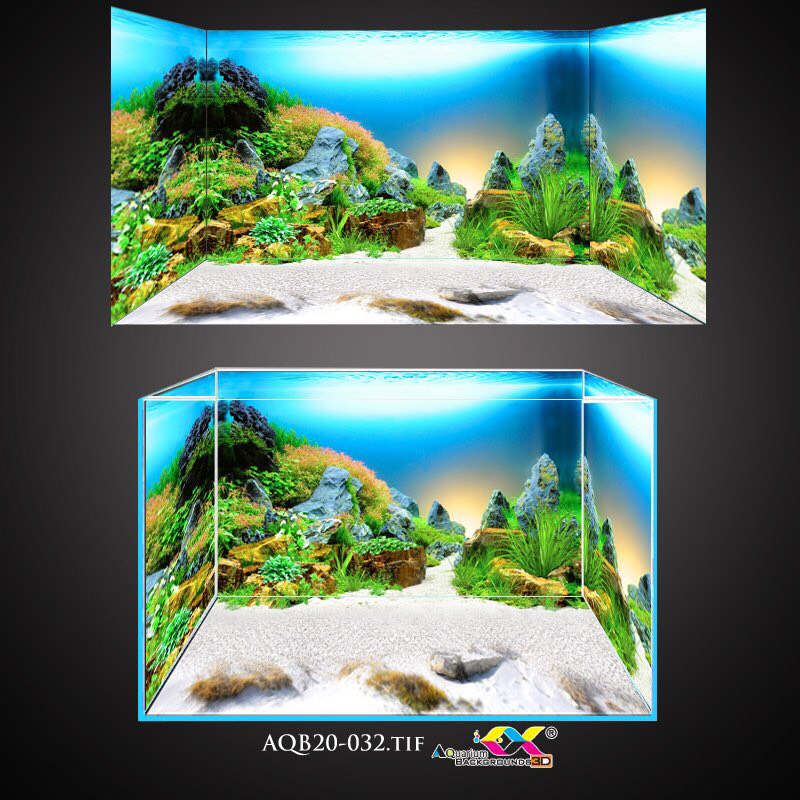 Tranh 3D dán hồ cá siêu đẹp siêu nét có keo sẵn trên bề mặt in các kích thước theo yêu cầu (mã AQB20-032)
