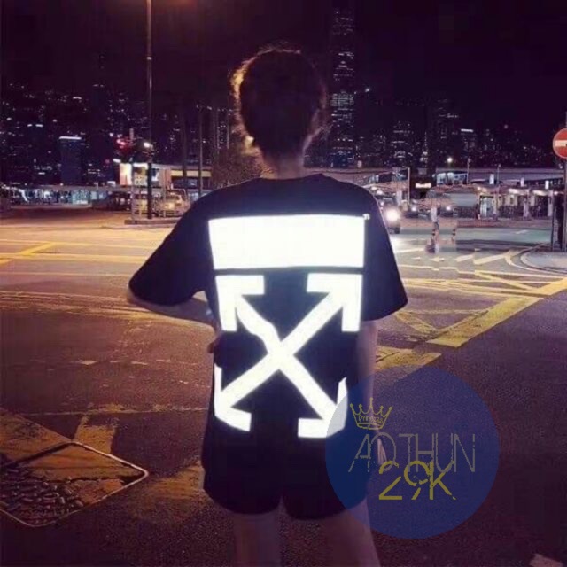 [HCM]ÁO THUN UNISEX OFF QUAI PHẢN QUANG BẠC SIÊU ĐỘC