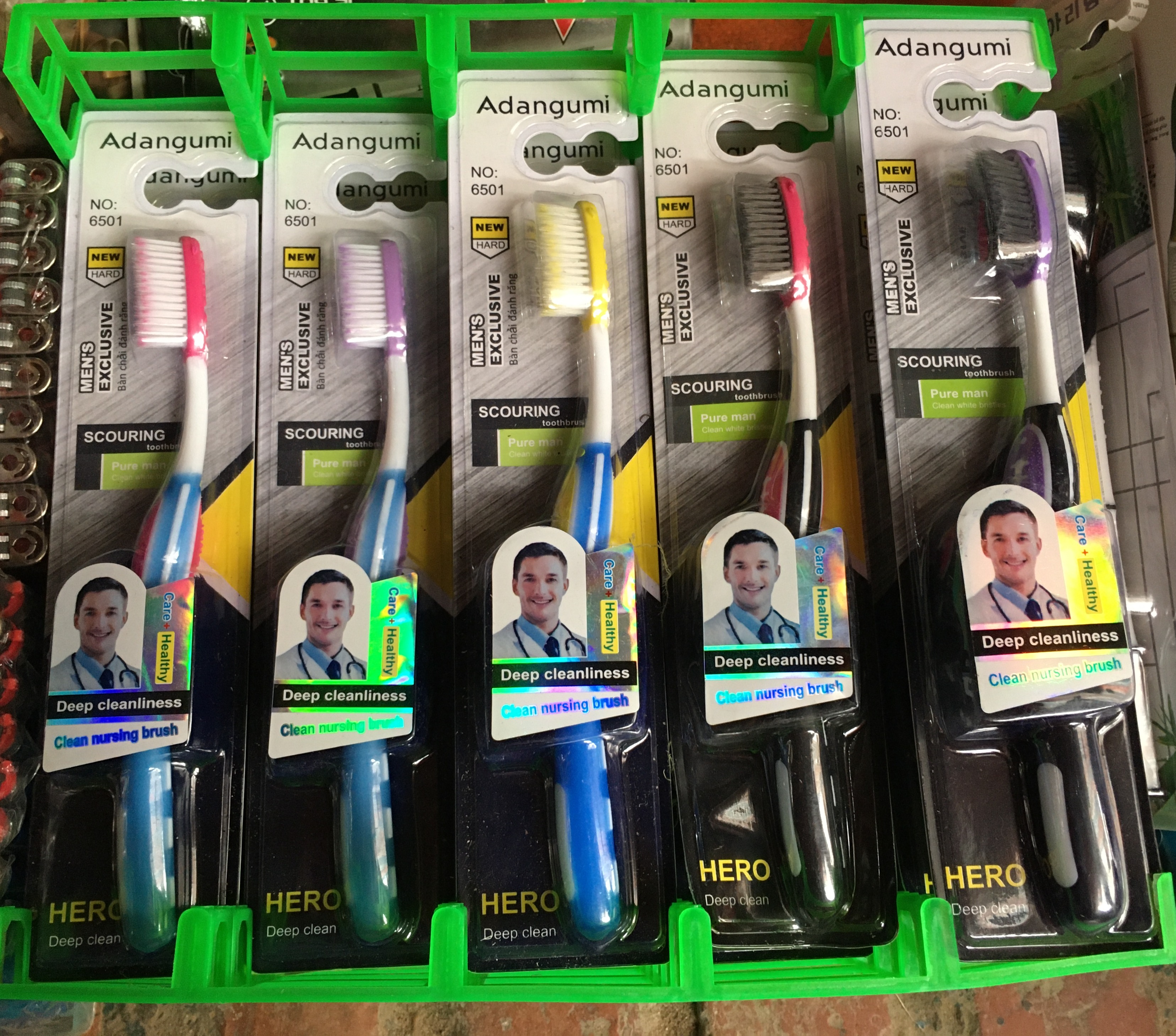 [BỘ 3 CÁI] Combo 3 bàn chải đánh răng than tre Adangumi Hàn Quốc, bàn chải than tre Adangumi Hàn Quốc