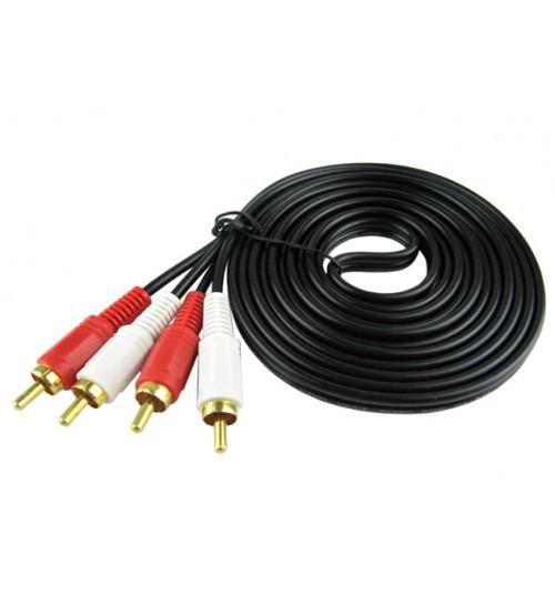 (HCM) Dây âm thanh Dây cáp loa  dây AV 2 đầu âm thanh Cáp loa 4 đầu hoa sen RCA dài 5M (Dây loa AV 4 đầu)
