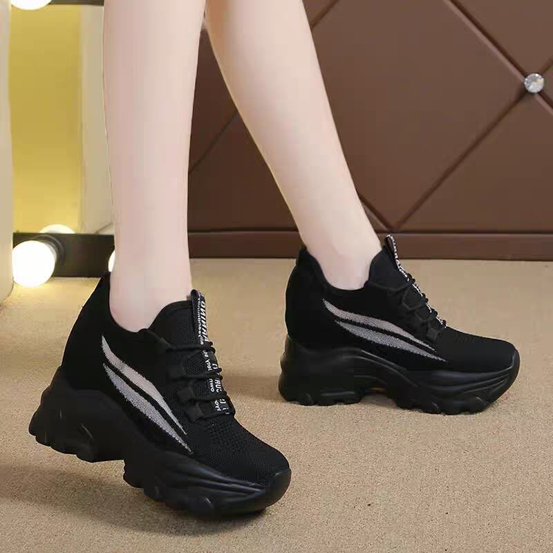 Giày nữ thời trang độn đế 8cm nhẹ êm ps439gp - giày sneaker nâng đế nữ 2022
